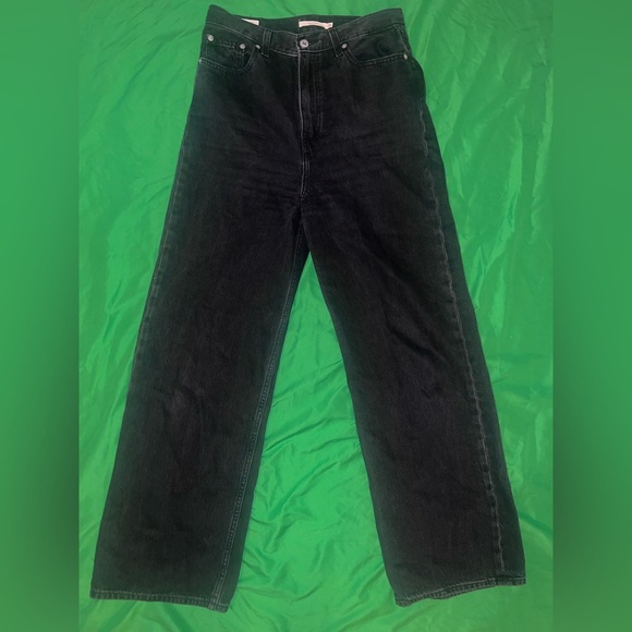 Levi’s High Rise Loose Fit Wide Leg Black Jeans size 28 - Picture 4 of 13